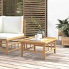 vidaXL Outdoor Bamboo Patio Table - Durable, Weather-Resistant, Easy-to-Clean Outdoor Surface - Perfect for Meals & Decorative Items – Brown. - 2 of 4