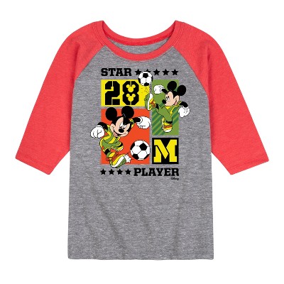Boys' - Disney - Mickey Soccer Raglan Graphic T-Shirt