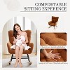 Comfy Rocking Chair Nursery, Teddy Upholstered Glider Chair w/ High Backrest Armrest Side Pockets - 4 of 4