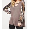 Women's Striped & Leopard Keyhole Top - PROMESA - 2 of 4