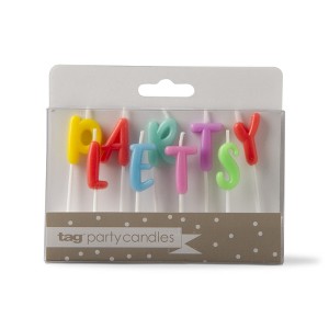 tagltd Lets Party Candle Set Paraffin Wax Plastic Pick Birthday Party Decor - 1 of 3