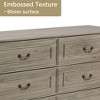 Farmhouse 6 Drawers Dresser for Bedroom, 47'' Wide Rustic chests of Drawers with Natural Texture, Wood Dresser Vintage Design - 3 of 4