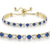 Tennis Bracelets for Women White Gold Plated Diamond AAA+ Cubic Zirconia CZ Dainty Classic Adjustable Slider - 3 of 4