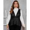 Whizmax Women's Plus Size Fringe Vest Faux Suede Rivets Sleeveless Tassel Jacket - image 2 of 4