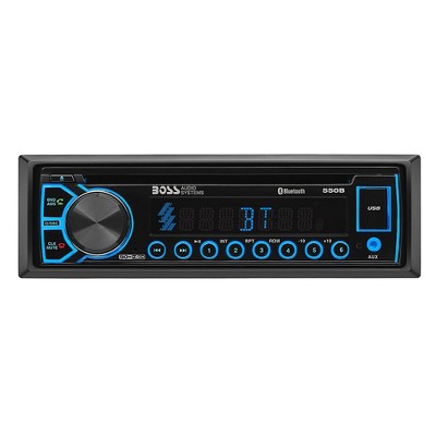 Boss Audio Systems 550B Single DIN Panel Car USB AUX CD Bluetooth Stereo Receiver Digital Multimedia Music Player with Built In EQ and Wireless Remote