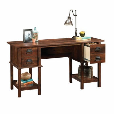 Curado Cherry Spacious Home Office Desk with File Storage