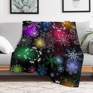Christmas Snowflakes Christmas Throw Blanket Soft Fleece Christmas Blanket Cozy Flannel Throw for Couch Bed 50x60 inches - 1 of 1
