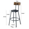 3 Piece Dining Table Set for 2, Wood Pub Dining Table Set, Counter Height Table and Chairs Set, Wood Bistro Set for Kitchen Dining Room - 4 of 4