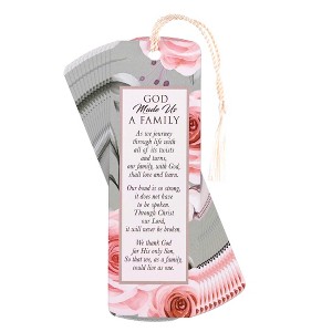 Dicksons God Made Us A Family, Multicolor 6 x 2 Inch Laminated Cardstock Tassel Bookmark; Pack of 12 - 1 of 2