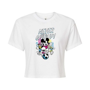 Women's - Disney - Never Give Up Cropped Graphic T-Shirt - 1 of 4