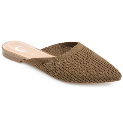 Journee Collection Womens Aniee Slip On Almond Toe Mules Flats