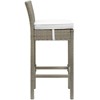 Modway Conduit Bar Stool Outdoor Patio Wicker Rattan Set of 2 - Light Gray White - 3 of 4