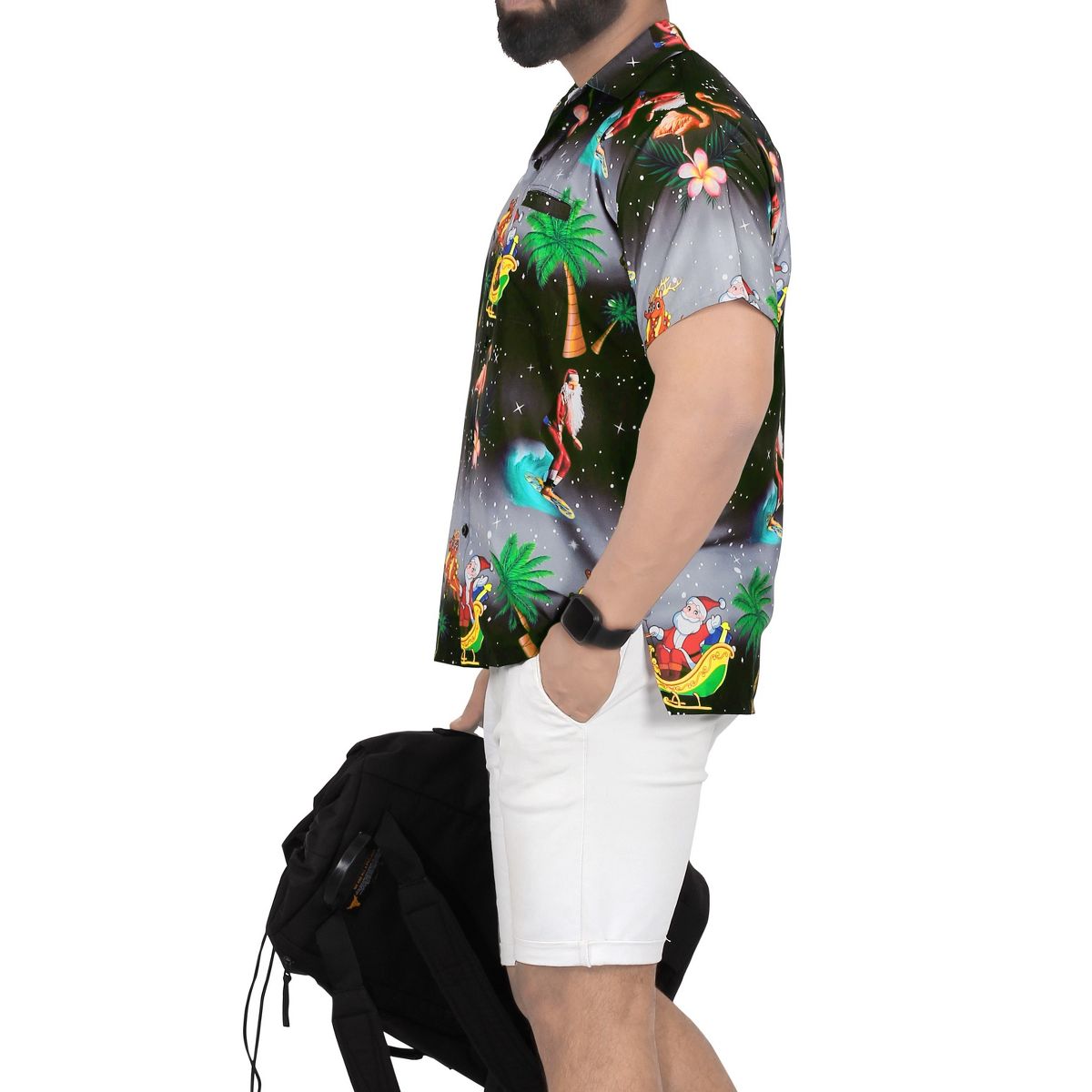 HAPPY BAY Men's Hawaiian Shirts Short Sleeve Button Down Shirt Mens Christmas Shirts Holiday Beach Party Shirts for Men Funny - thumbnail 7