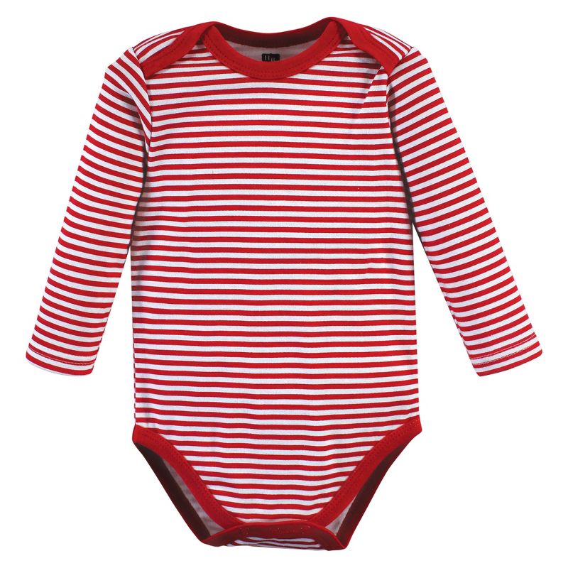 Hudson Baby Unisex Baby Cotton Long-Sleeve Bodysuits, Christmas Forest 3-Pack, 4 of 6