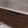 Gulches Brown L-Shaped Desk - Hidden Drawers (Smooth Runners), 66"¡Á60"¡Á30" Spacious Top, Metal Frame, Wood-Stone Finish for Home Office/Living Room - 3 of 4
