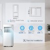 R.W.FLAME 8,000 BTU Portable Air Conditioner with Remote Control,  3-in-1 Air Conditioner with Digital Display,24Hrs Timer,Installation Kit for Home - 2 of 4