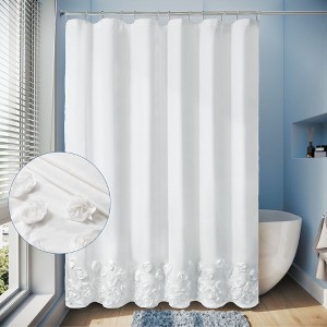 Floral Ruffle Shower Curtain - 1 of 4