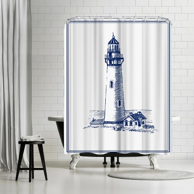 Americanflat Lighthouse by Nuada 71" x 74" Shower Curtain