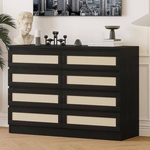 Zstar 8 Drawer Double Dresser for Bedroom, Living Room, Entryway, Hallway - 1 of 4