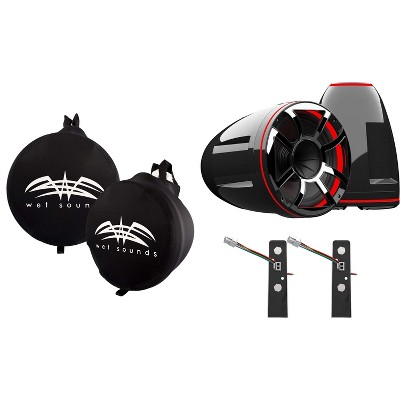 Wet Sounds REV-12-HD-XS-B-X Tower Speakers Black X-Mount Kit SUITZ-REV-12-HD