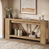 70.9-Inch Extra Long Console Table, 2-Tier Farmhouse Sofa Table Behind Couch, Large Entry Console with Storage for Hallway, Foyer - 4 of 4
