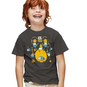 Boys' Short Sleeve Adventure Time Finn&Jake Group T-Shirt - 1 of 4