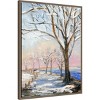 Amanti Art 23"x30" Lakeside in Winter by Sandra Lafrate Framed Canvas Wall Art Print - 2 of 4