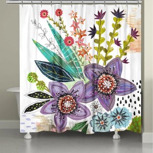 Laural Home Violet Blooms Shower Curtain - 1 of 1