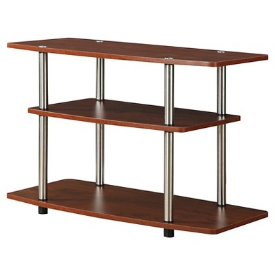 3 Tier TV Stand for TVs up to 32" Cherry - Breighton Home