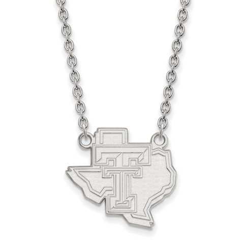 Black Bow Jewelry Sterling Silver Texas Tech Red Raiders NCAA Necklace 18 Inch - image 1 of 4