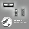 Runesay 2 Lights Black Modern Bathroom Vanity Light Acrylic LED Modern Black Bathroom Wall Lighting Fixtures - 3 of 4