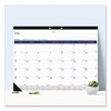 DuraGlobe Academic Desk Pad Calendar, 22 x 17, White/Blue/Gray Sheets, Black Headband, 13-Month (July to July): 2024 to 2025 - 4 of 4