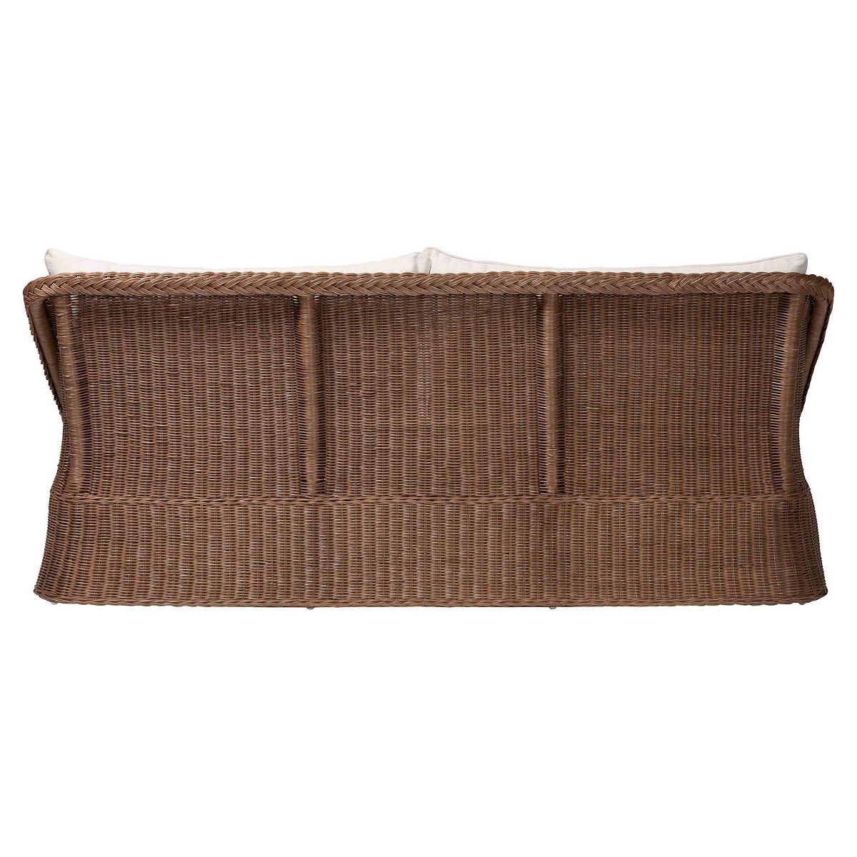 bali & pari Derris Bohemian Braided Rattan Sofa Peanut Brown - thumbnail 8
