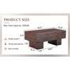 Vynxaria Modern Simple BROWN Colored Texture Sticker metal Coffee Table - 43.3"x21.6"x17.2" Practical Model - 3 of 4