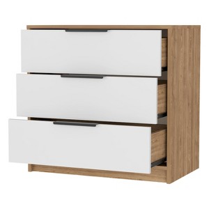 NicBex 3 Drawers Dresser for Bedroom,Modern Style Wooden Drawers with Black Handle,Dressers for Kids Room,Living Room,Entry and Hallway - 1 of 4