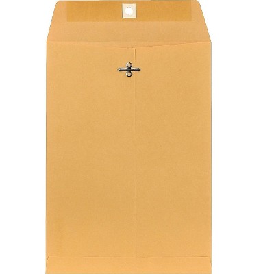 MyOfficeInnovations Brown Kraft Clasp 7 1/2" x 10 1/2" Envelopes 100/Box (233577/19268)