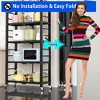 Musment Storage Shelves, 15.35"W x 15.35"D x 62.20"H Closet Organizers and Storage Foldable Metal Shelving Units  for Garage Kitchen - 4 of 4