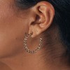 SHINE by Sterling Forever Rylan Flat Chain Hoop Earrings - 2 of 3
