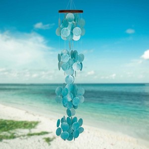 Woodstock Wind Chimes Asli ArtsÃ‚Â® Collection  Capiz Waterfall  40'' Wind Chime - 1 of 4