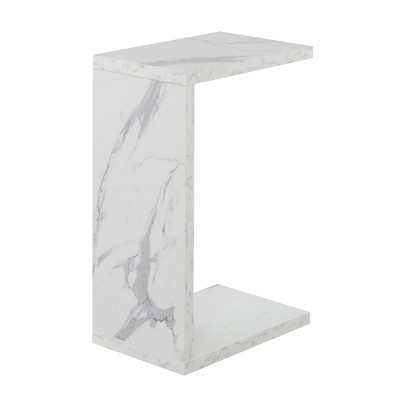 Northfield Admiral C End Table White Faux Marble - Breighton Home