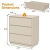 Heynemo Wide Nightstand Set of 2 with 3 Drawers, Modern Chest of Drawers for Bedroom, Large End Table with Hidden Pull-out System - 4 of 4