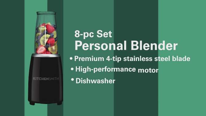 KitchenSmith by Bella 8pc Personal Blender System, 2 of 11, play video