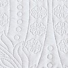 Collections Etc Demi Oversized Textured Medallion Design Scalloped Edge Bedspread - 3 of 3