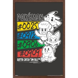 Trends International Pokémon: Expressive Doodle - Group Framed Wall Poster Prints - 1 of 4