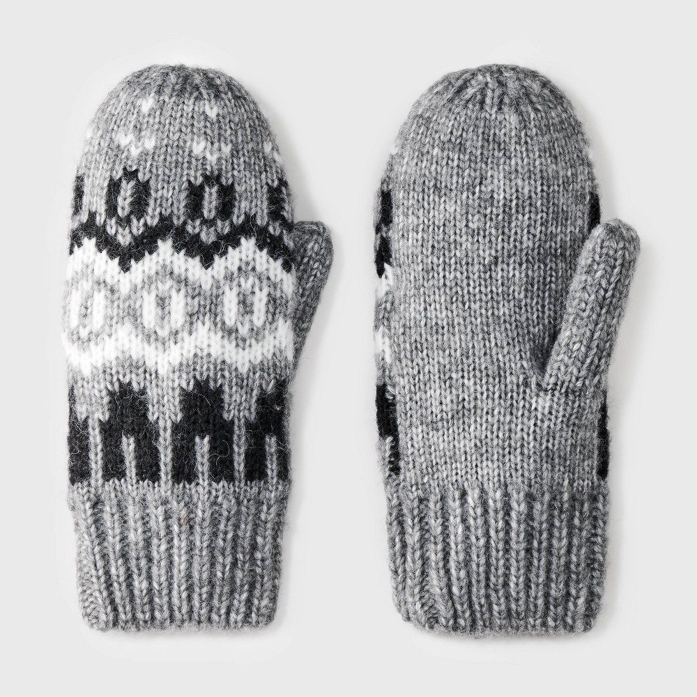 Fair Isle Mittens - Universal Thread™ Heathered Gray