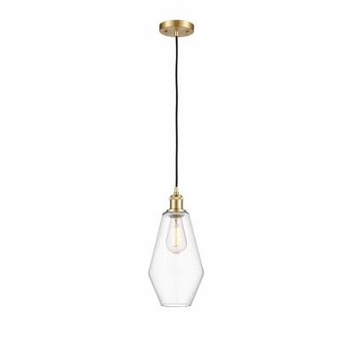 Cindyrella - 1 Light Cord Hung Mini Pendant In Industrial Style-14.5 Inches Tall and 7 Inches Wide