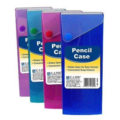 C-Line Slider Pencil Case Assorted Colors 24 pack (CLI05600)