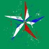 Junior's Design By Humans American Flag Nautical Star - Grunge By Mel00 T-Shirt - 2 of 3