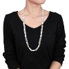 EVERLY JEWELRY | 9-10mm Cultured Freshwater Rectangular Pearl Endless Giftable Stackable Necklace, 32 inc - 3 of 4