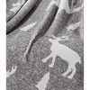 Kate Aurora Ultra Plush Gray Christmas Trees & Reindeer Hypoallergenic Fleece Throw Blanket - 50 in. x 60 in. - 3 of 3